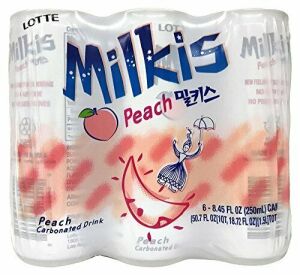 LOTTE Milkis Carbonated Drink (Peach Flavor) 250ml x6