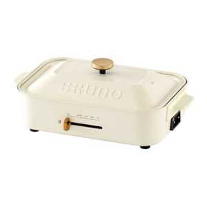 BRUNO compact hot plate (white) include a basic flat pan and a multi- purpose pan