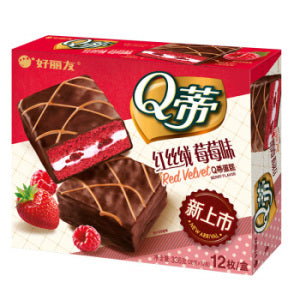 ORION Chocolate Q Pie Red Velvet Cake (Berry Flavor)  28g*12pcs