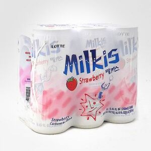 LOTTE Milkis Carbonated Drink (Strawberry Flavor) 250ml x6