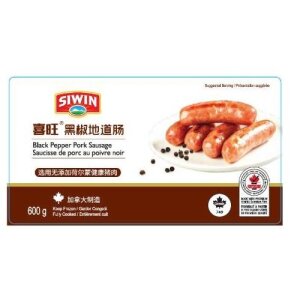 Siwin Black Pepper Pork Sausage 600g