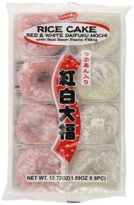 Shirakiku Daifuku Red & White Mochi Rice Cake 360g