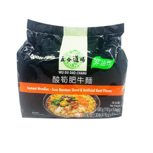 Wugudaochang Sour Bamboo Shoot & Beef Flavor Noodles 118g*5Bag